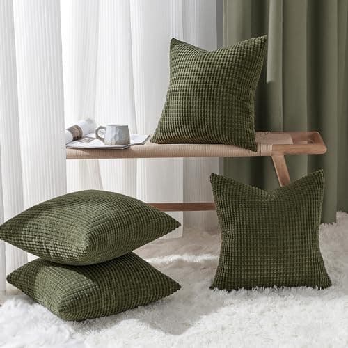 Topfinel Kissenbezüge 40x40 cm 4er-Set Rosa – Cord-Optik, flauschig, GRS‑zertifiziert