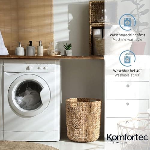 Komfortec Bettwäsche 2‑teilig (Bettbezug 155x220 + Kissenbezug 80x80) – superweiche gebürstete 100% Mikrofaser, Grau, OE