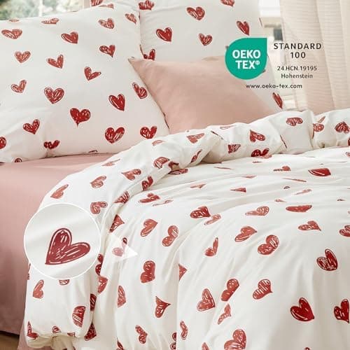 BEDSURE Bettwäsche-Set 135x200 (4-teilig) – Wendebettwäsche OEKO-TEX STANDARD 100 mit Reißverschluss, 2×80x80 Kissenbezü