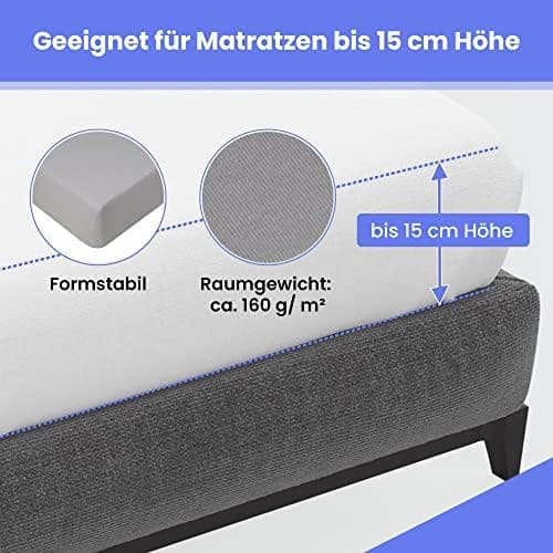 Best for Kids Spannbettlaken – 100% Baumwolle Jersey, 140 x 200 cm (Schokoladenbraun)
