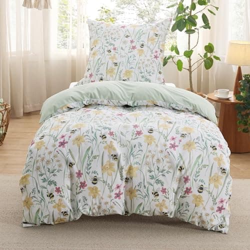 BEDSURE Bettwäsche-Set 135x200 (4-teilig) – Wendebettwäsche OEKO-TEX STANDARD 100 mit Reißverschluss, 2×80x80 Kissenbezü
