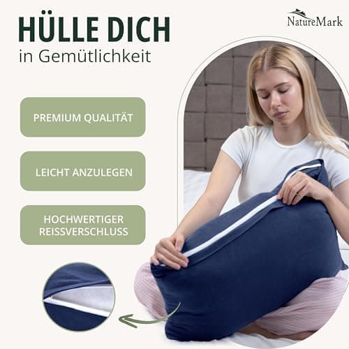NatureMark Jersey Kissenbezüge – weich & atmungsaktiv, hautfreundlich – 40x40 cm, Anthrazit