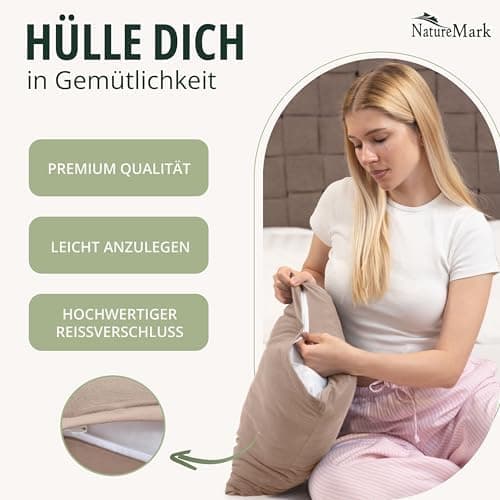 NatureMark Jersey Kissenbezüge – weich & atmungsaktiv, hautfreundlich – 40x40 cm, Anthrazit