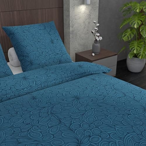 LARAWELL Bettwäsche-Set 135x200 Baumwolle