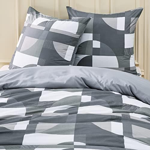 BEDSURE Bettwäsche-Set 135x200 (4-teilig) – Wendebettwäsche OEKO-TEX STANDARD 100 mit Reißverschluss, 2×80x80 Kissenbezü