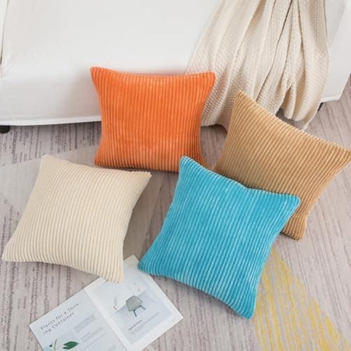 Softalker Kissenbezug 40x40 cm – 2er Set flauschig rosa, Dekokissenbezug für Sofa, Wohnzimmer & Schlafzimmer