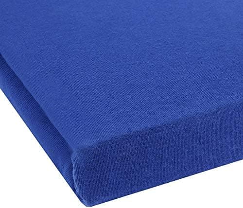 NatureMark Spannbettlaken / Spannbetttuch 100% Baumwolle, anthrazit – 90 x 200 bis 100 x 200 cm