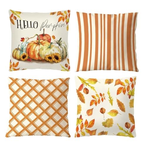 Aitsite 4er-Pack Weihnachts-Kissenbezüge 45 x 45 cm – Winterliche Dekoration für Sofa & Wohnzimmer