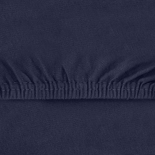 NatureMark Spannbettlaken / Spannbetttuch 100% Baumwolle, anthrazit – 90 x 200 bis 100 x 200 cm