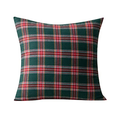 Kissenbezug Weihnachten 2er Set kariert 45×45 cm