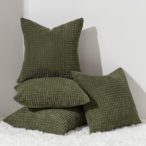 Topfinel Kissenbezüge 40x40 cm 4er-Set Rosa – Cord-Optik, flauschig, GRS‑zertifiziert