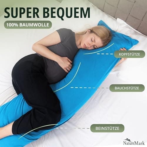 NatureMark Jersey Kissenbezüge – weich & atmungsaktiv, hautfreundlich – 40x40 cm, Anthrazit