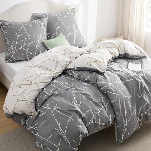 BEDSURE Bettwäsche-Set 135x200 (4-teilig) – Wendebettwäsche OEKO-TEX STANDARD 100 mit Reißverschluss, 2×80x80 Kissenbezü
