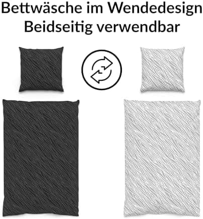 LARAWELL Bettwäsche-Set 135x200 Baumwolle