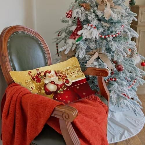 4er Set Kissenbezüge Weihnachten 40×80 cm – festliche Kissenhüllen für Sofa & Wohnzimmer