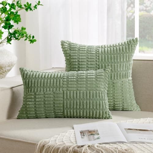 Softalker Kissenbezug 40x40 cm – 2er Set flauschig rosa, Dekokissenbezug für Sofa, Wohnzimmer & Schlafzimmer