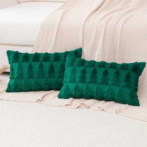 Artscope 2er-Set Kissenbezüge (40x40 cm) – weicher Kurzplüsch Wollsamt, Schneeflocke Creme Beige