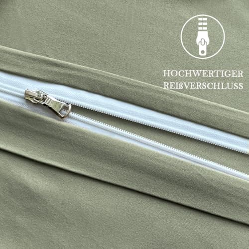 Kissenbezug 40x80 cm 2er Set – 100% Mikrofaser Beige, weich & bügelfrei mit Reißverschluss