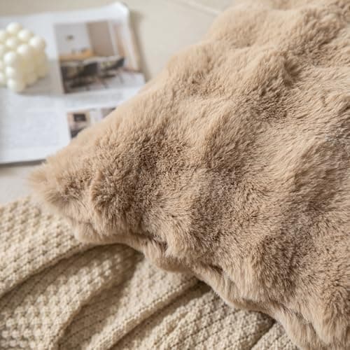 2er‑Set Samt‑Plüsch Kissenbezüge 45x45 cm – Luxus weiche Zierkissenhüllen, Cremeweiß
