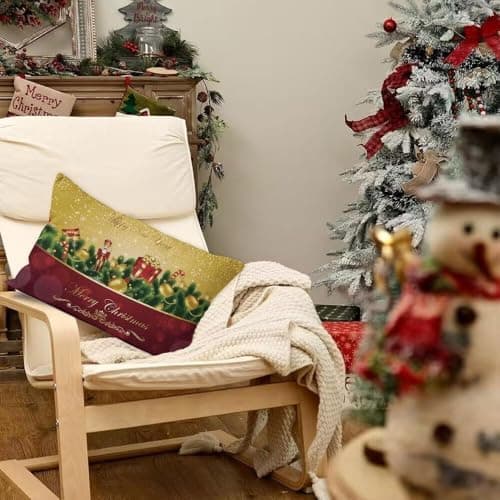 4er Set Kissenbezüge Weihnachten 40×80 cm – festliche Kissenhüllen für Sofa & Wohnzimmer