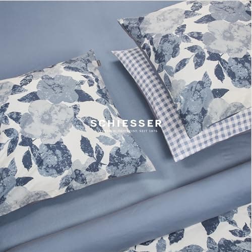 Schiesser Spannbettlaken Jessi – 100% gekämmte Baumwolle aus nachhaltiger Produktion | 180–190×200 cm, Matratzenhöhe bis