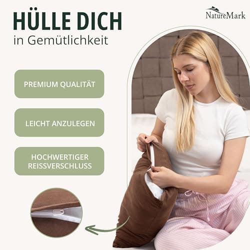 NatureMark Jersey Kissenbezüge – weich & atmungsaktiv, hautfreundlich – 40x40 cm, Anthrazit