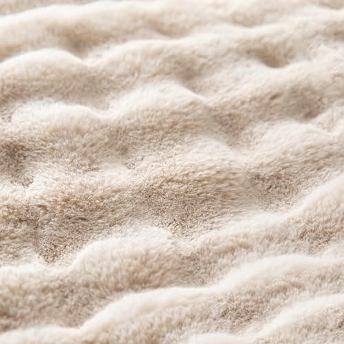 2er‑Set Samt‑Plüsch Kissenbezüge 45x45 cm – Luxus weiche Zierkissenhüllen, Cremeweiß