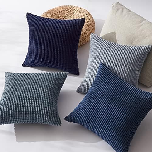 Topfinel Kissenbezüge 40x40 cm 4er-Set Rosa – Cord-Optik, flauschig, GRS‑zertifiziert