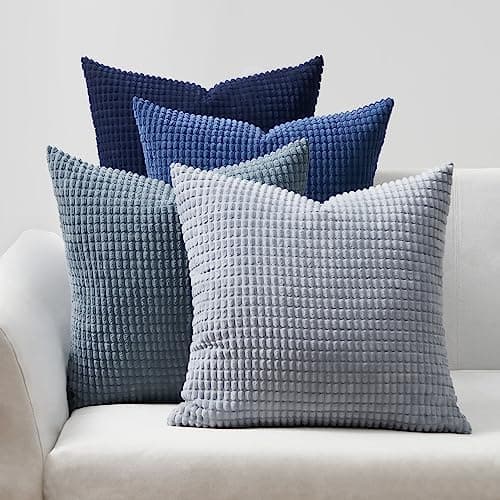 Topfinel Kissenbezüge 40x40 cm 4er-Set Rosa – Cord-Optik, flauschig, GRS‑zertifiziert