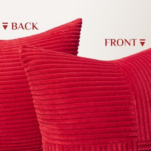 Softalker Kissenbezug 40x40 cm – 2er Set flauschig rosa, Dekokissenbezug für Sofa, Wohnzimmer & Schlafzimmer