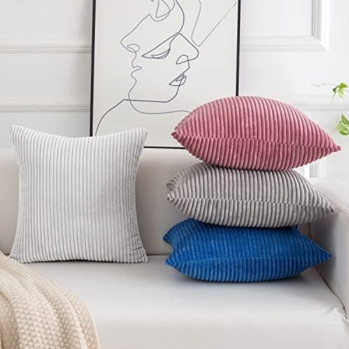 Softalker Kissenbezug 40x40 cm – 2er Set flauschig rosa, Dekokissenbezug für Sofa, Wohnzimmer & Schlafzimmer