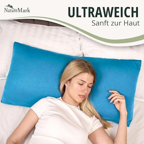 NatureMark Jersey Kissenbezüge – weich & atmungsaktiv, hautfreundlich – 40x40 cm, Anthrazit