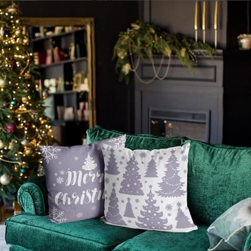 Aitsite 4er-Pack Weihnachts-Kissenbezüge 45 x 45 cm – Winterliche Dekoration für Sofa & Wohnzimmer