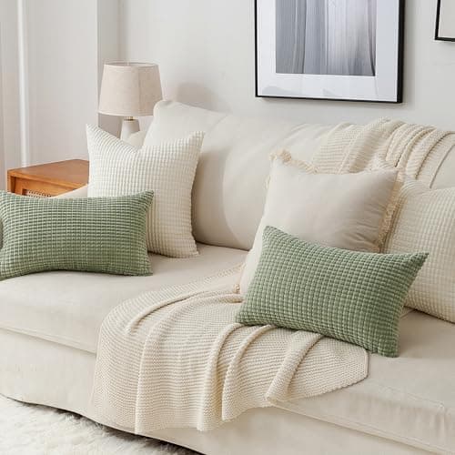 Topfinel Kissenbezüge 40x40 cm 4er-Set Rosa – Cord-Optik, flauschig, GRS‑zertifiziert