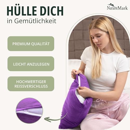 NatureMark Jersey Kissenbezüge – weich & atmungsaktiv, hautfreundlich – 40x40 cm, Anthrazit