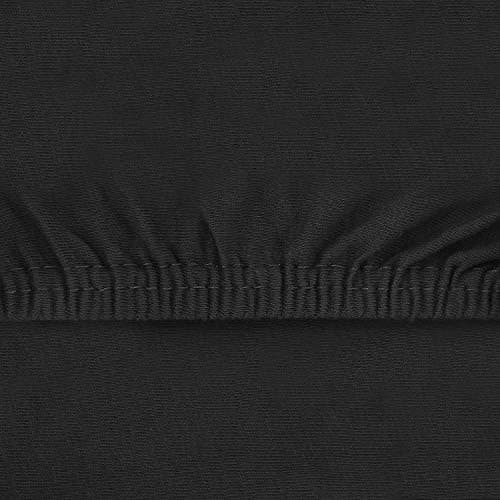NatureMark Spannbettlaken / Spannbetttuch 100% Baumwolle, anthrazit – 90 x 200 bis 100 x 200 cm