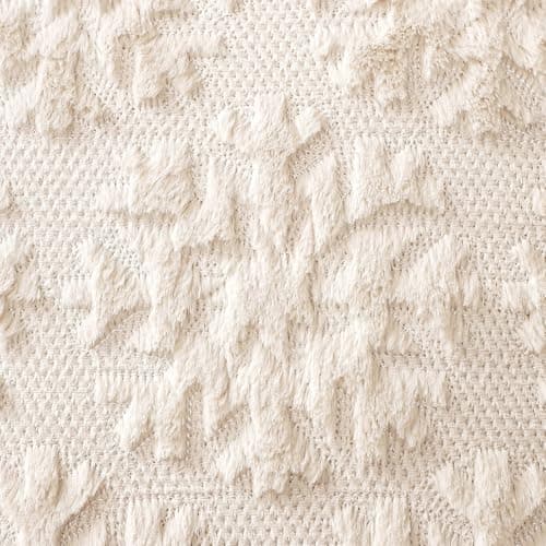 Artscope 2er-Set Kissenbezüge (40x40 cm) – weicher Kurzplüsch Wollsamt, Schneeflocke Creme Beige