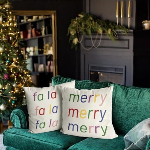 Aitsite 4er-Pack Weihnachts-Kissenbezüge 45 x 45 cm – Winterliche Dekoration für Sofa & Wohnzimmer