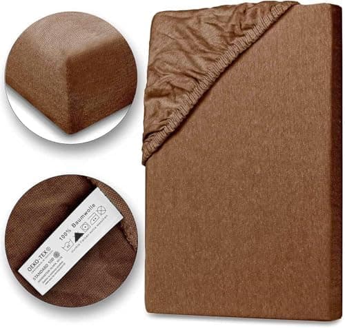 Julido Jersey-Spannbettlaken 140x200 cm – Baumwolle, OEKO-TEX® Standard 100, hautfreundlich & allergikergeeignet, Grün