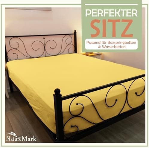 NatureMark Mikrofaser-Spannbettlaken 90x200–100x200 cm, türkis