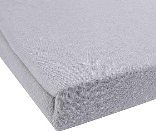 NatureMark Spannbettlaken / Spannbetttuch 100% Baumwolle, anthrazit – 90 x 200 bis 100 x 200 cm