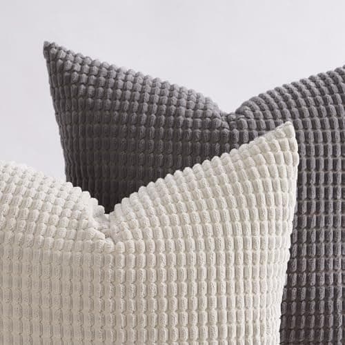 Topfinel Kissenbezüge 40x40 cm 4er-Set Rosa – Cord-Optik, flauschig, GRS‑zertifiziert