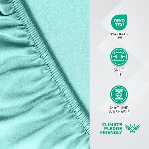 Utopia Bedding Spannbettlaken 180×200 cm – Grau, gebürstete Polyester‑Mikrofaser, OEKO‑TEX zertifiziert