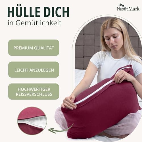 NatureMark Jersey Kissenbezüge – weich & atmungsaktiv, hautfreundlich – 40x40 cm, Anthrazit