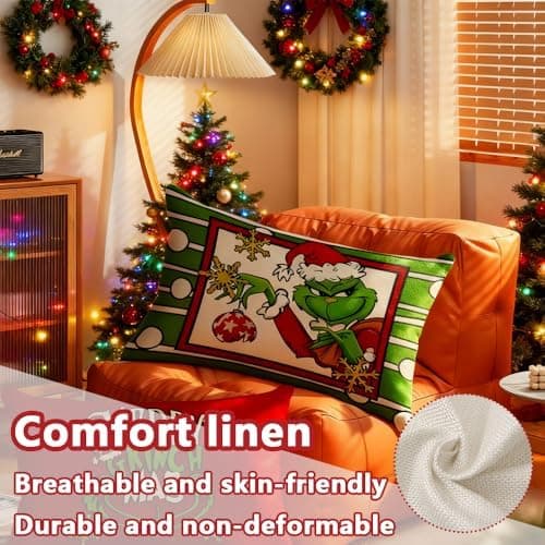 4er Set Kissenbezüge Weihnachten 40×80 cm – festliche Kissenhüllen für Sofa & Wohnzimmer