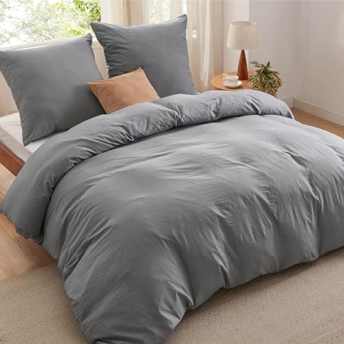 BEDSURE Bettwäsche 135x200 4‑teilig – Weiches Baumwoll‑Feeling Bettwäsche‑Set 135 x 200 cm, inkl. 2 Kissenbezüge 80x80,