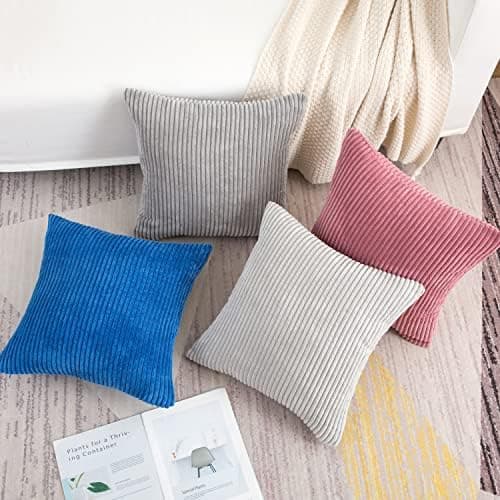 Softalker Kissenbezug 40x40 cm – 2er Set flauschig rosa, Dekokissenbezug für Sofa, Wohnzimmer & Schlafzimmer