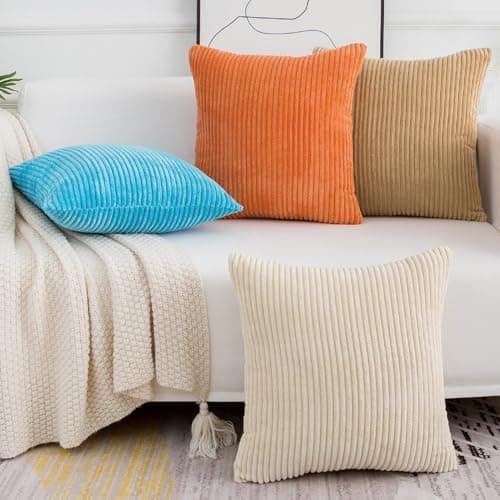 Softalker Kissenbezug 40x40 cm – 2er Set flauschig rosa, Dekokissenbezug für Sofa, Wohnzimmer & Schlafzimmer
