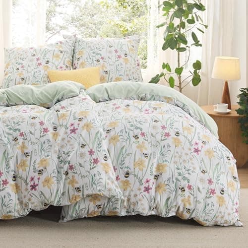 BEDSURE Bettwäsche-Set 135x200 (4-teilig) – Wendebettwäsche OEKO-TEX STANDARD 100 mit Reißverschluss, 2×80x80 Kissenbezü
