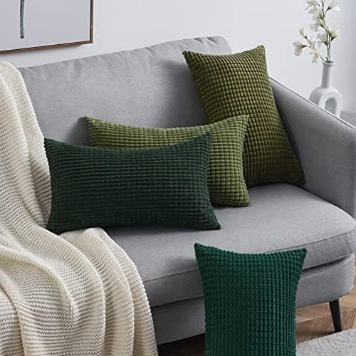Topfinel Kissenbezüge 40x40 cm 4er-Set Rosa – Cord-Optik, flauschig, GRS‑zertifiziert